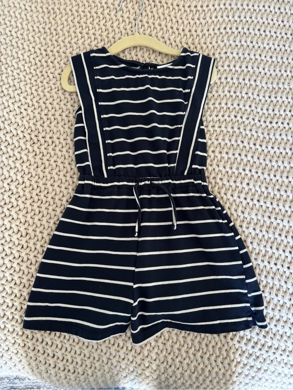 Zara Navy & White Striped Girls Romper